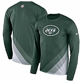 New York Jets Nike Green Sideline Legend Prism Performance Long Sleeve T-Shirt,baseball caps,new era cap wholesale,wholesale hats